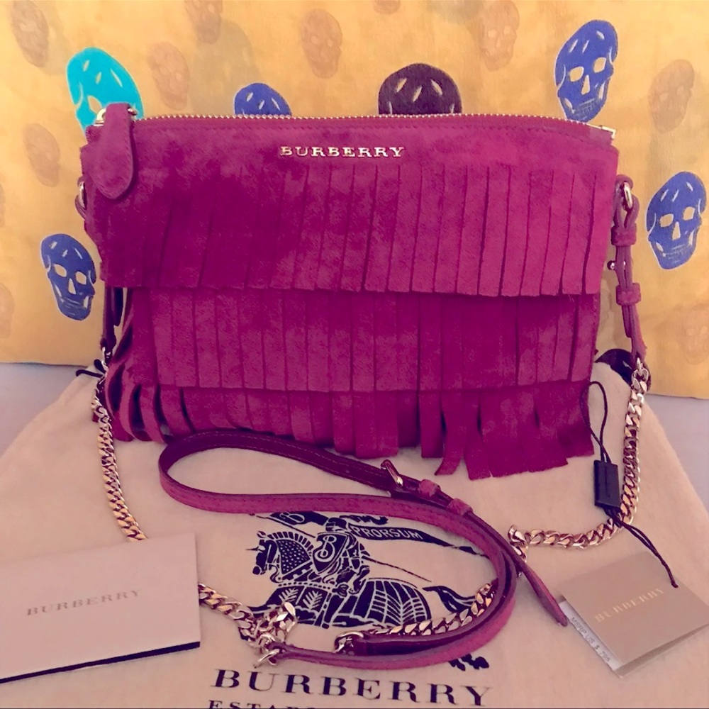 Suede Burberry “Peyton” Crossbody
